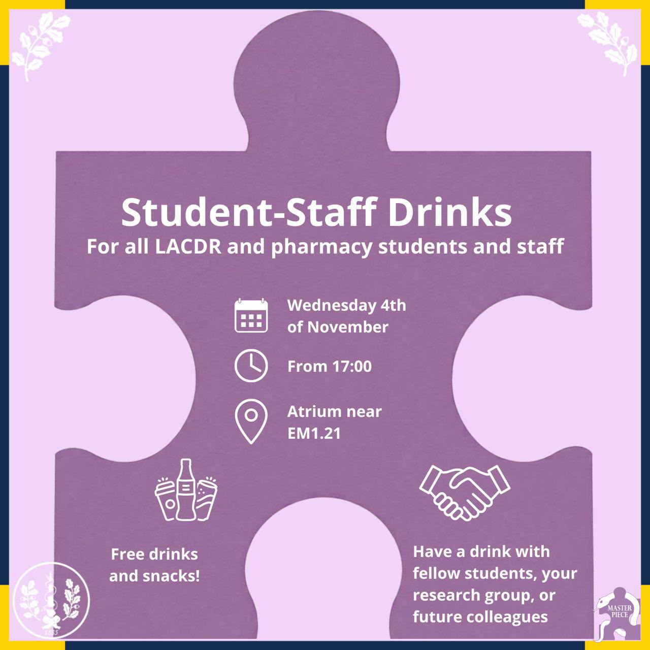 141 Student-Staff drinks